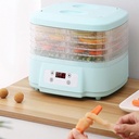 Food Dryer Machine for Home, Transparent Meat Drying Machine, 24H 360° Hot Air Circulation with 6 Layer Net Disk, Adjustable 35-80°C Temperature, Low Noise Fruit and Vegetable Dehydrator, Light blue