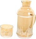 Vintage Glass Iced Tea Pitcher High-temperature Resistant Kettle for Juices and Beverages Design for Home and Nightstand Use