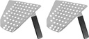 2pcs Fry Bagger Scooper, Right Handle, 7.7 x 7.5 x 4.3inch Stainless Steel Ergonomic French Fry Scoop with Holes for Quick Popcorn Filtering