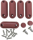 Renovators Supply Manufacturing Toilet Seat Bumper, 7 Brown Silicone Toilet Seat Bumpers