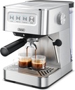 Gevi Espresso Machine with Milk Frother, 20 Bar Espresso Maker for Home with Stainless Steel Exterior,Compact Espresso Machine with 58mm Professional Portafilter for Cappuccino, Latte, Silver