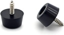 Round Rubber Feet for Cutting Board 100 Pieces Non Slip Bumper with Matching Screws (0.315" H x 0.59" W)
