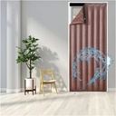 Sound Dampening Blanket for Door and Window,Thermal Insulated Door Curtain,Noise Barrier Soundproof Curtains for Door Cover,Heavy Duty Cold/Hot Protection Door Screen,Customizable ( Color : Brown , Si