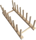 Alipis Multifunctional Solid Wood Storage Rack Picture Stands for Display Book Display Stand Plate Holder Holder Easy to Clean