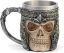 CHICVITA Viking Stainless Steel Skull Coffee Mug Viking Skull Beer Mugs Gift for Men Father's Day Gifts