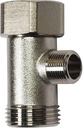 Bidet T Adapter - T Valve for Bidet, 15/16″ x 15/16″ x 9/16″ or 7/8″ x 7/8″ x 3/8″, Brass Coated Nickel, 3 Way Adapter or Tee Connector