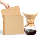 Disposable Coffee Filters, Unbleached, 11x11 In, 50PCS, Brown, Cone, 4-7 Cups, Compatible with Large-Capacity Coffee Makers and Pots