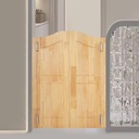 Swinging Door, Wood Cafe Door, Modern Saloon Porch Entrance Half Doors for House Kitchen Partition Doorways Bar with Hardware,(Wood Color, Dual-Door, 30x42inch)