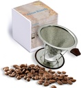 Reusable Stainless Steel Pour Over Coffee Filter Cone for Camping for Travel, Pour Over Coffee Maker for Drip Coffee Pour Over, Metal Coffee Dripper Funnel, 1-4 Cups Diamond Pattern