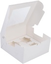 LIFKOME 12pcs Cupcake Box Paper Cake Boxes Tall Baking Cake Container (4 Grid)