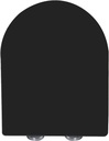 WinZo UF080B Elongated U Shape Toilet Seat Soft Close Quick Release UF Heavy Duty,Soft Closing, Matte Black