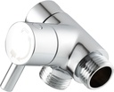 Tecmolog Shower Adapter Brass G1/2 Shower Arm Diverter Chrome for Handheld Shower Head and Fixed Shower Head