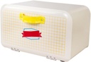 Healifty Large Capacity Bread Storage Box Hinged Lid Iron Bread Bin for Kitchen Counter Airtight Snacks Storage Container for Home and Bakery