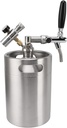 Mini Beer Keg Growler 5L, Stainless Steel Portable Pressurized Beer Keg, Portable Keg with 60PSI Pressure Regulator, Mini Keg for Homebrew Craft and Draft Beer