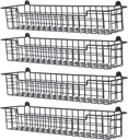 Spice Rack Organizer Wall Mount, Spice Organization Storage Shelf for Cabinet Door, 4 Packs Wall Spice Rack Saving Space for Kitchen, Black