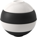 Villeroy & Boch Iconic Collection La petite Boule, Premium Porcelain, Made in Germany, Appetizer Set for 2, 5.5 x 5.5 in, Black & White