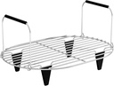 Steam and Roast Rack for 8.5Qt Slow Cooker Stainless Steel Slow Cooker Steamer Rack with Foldable Handle Reusable Roasting Steaming Rack Slow Cooker Pot Rack for MC1000 Series US(silver)