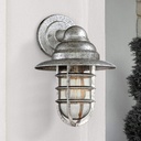 John Timberland Marlowe Rustic Industrial Farmhouse Outdoor Wall Light Fixture Galvanized Hooded Cage 13" Clear Glass for Exterior Barn Deck House Porch Yard Patio Outside Garage Front Door