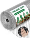 1/2" x 48" x 100FT Silver Hardware Cloth - Hot-Dip Galvanized Chicken Wire Fencing, 19 Gauge Welded Wire Mesh Roll for Chicken Coop, Rabbit, Snake, Deer Fencing and Garden/Tree Protection