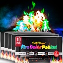 Fire Color Changing Packets Fire Pit (10 Pack) - Perfect for Any Campfire, Bonfire & Outdoor Fireplaces - Perfect Magic Cosmic Mystical Campfire Accessories - Camping Games