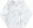 FloorPops 9" x 10.4" Milena Peel & Stick Hexagon Vinyl Floor Tiles (10 Tiles), (4.5 sqft/Carton), Gray