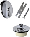DANCO Universal Lift and Turn Bath Drain Trim Kit with Overflow Plate, Chrome (88966)