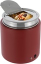Soup Warmer Pot, 2 Pack Commercial Soup Warmer Pot Electric Soup Kettle with Hinged Lid, 2.64 gal Tabletop Large Electric Food Warmer, Stainless Steel Soup Warmers for Home, Restaurant (Red)