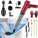 Electric Toilet Plungers For Bathroom Heavy Duty Drain Clog Remover Air Plunger High Pressure Toilet Unclogger Unclog Toilet Drain Unclogger Tool Drain Snake Toilet Clog Remover