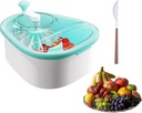 Fruit Cleaner Spinner, Manual Fruit Washer Spinner With Brush For Kitchen (Blue)