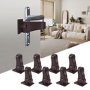 Child Proof Door Lever Locks, 8-Pack Door Handle Locks for Baby Safety and Deter Pet Opening The Door, 3 Colors No Drilling Baby Proofing Door Locks (Brown)
