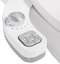 Non-Electric Hot and Cold Water Bidet Attachment for Toilet Seat,Self-Cleaning, Dual Nozzle(Frontal & Rear Wash),Adjustable Water Pressure (Silver)