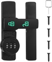 Luminous Barn Door Lock Latches 180 Degree Flip Latch 3 Digit Password Combination Keyless Sliding Swinging Gate Latches Hardware Privacy Security for Shed Garage Cabinet Barn Fence Bathroom Black