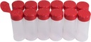 Pinnacle Mercantile Round 4oz. Spice Jars w/ Sifter Lids (12-Pack) Clear, Empty, Reusable Containers for Herbs, Seasonings, Confectionary Toppings | Heavy-Duty Plastic
