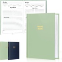 Perfect Blank Recipe book - Recipe Book to Write In Your Own Recipes,Organize Your Recipes- Waterproof Cover and 186 Blank Pages Recipe Notebook (spring green)
