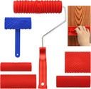 6 Pcs Wood Grain Tool Set, DIY Wood Graining Tool for Wall; Furniture, Soft Rubber Wood Grain Painting Tool, Textured Pattern Roller for Home Decoration