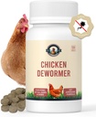 Chicken De-wormer: an All-Natural Health Formula, 120 Tablets, Safe for Eggs During Use, Complete Poultry Medicine Supplies, US-Made, Effective for Poultry and Ages.