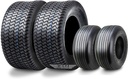 WANDA (Set 4) 13X6.5-6 & 26X12-12 Zero turn Lawn Mower Tractor Cart Turf Tires 4 Ply-13081/13056