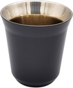 Stainless Steel Espresso Cup Double Wall Demitasse Cups 5.41oz/160ml (Black)