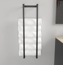 Bathroom Towel Storage Rack,28 Inch Stainless Steels Towel Racks for Bathroom, Wall Mounted Organizers and Storage Shelves for Bathroom,Black
