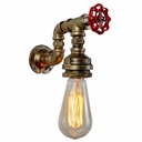 Vintage Industrial Wall Light,Steampunk Metal Water Pipe Style Lamp Light Fixture,Sconce E26 Edison for Hallway Basement Bedroom Farmhouse Wall Decor