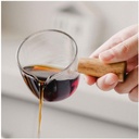 Cream Jug,Creamer Jug,Mini Salad Cup Coffee Milk Froth Pot With Handle Kitchen Restaurant Seasoning Pot Heat-resistant Glass Milk Jug Afternoon Tea Jam Cup(Size:Type B) (Size : Type A)
