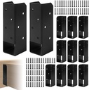 Concealed Joist Hangers,24 Pcs 2x6 Joist Hanger Mounting Joist Bracket with Screws for 2"x6" Beam,Swing, Handrail,Fence