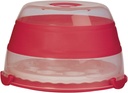 Prepworks by Progressive Collapsible Cupcake and Cake Carrier, 24 Cupcakes, 2 Layer, Easy to Transport of Muffins, Cookies or Dessert to Parties - Red
