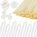 KAWKALSH 260 Clear Long Balloons for Animals, Thickening Skinny Latex Twisting for Arch Modeling Magic Clown Birthday Wedding Party Decorations 100pcs