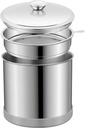 Ohtomber 1.2L Bacon Grease Saver Container with Fine Mesh Strainer and Non-slip Silicone, Cooking Oil Keeper Grease Fat Storage Filter Container for Kitchen, Used Oil Holder Pot