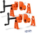 PONY PRO 2-Pack Heavy-Duty Wood Gluing Pipe Clamp Fixture for 3/4 Inch Black Pipe