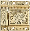 Cabinet Latch, Ideal for Cabinet Closet Kitchen Doors, Antique Cabinet Latch Polished Brass Finish (1, Polished Brass Finish)