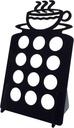 Marketing Holders Black 12 Pocket Coffee Pod Holder Display Condiment Cups Dispenser Hole size 2.20" Dressing Restaurant Shops Office Home Use