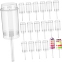 Cabilock 20pcs Cake Push Pops Holder Round Molds Push Cupcake Containers for Diy Decorative Cakes