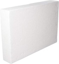 Oasis Supply RectangularDummy Half Sheet Cake for Weddings, Crafts, and Displays, 12" x 18" x 3", White